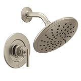 Moen T3002EPBN Gibson Posi-Temp Pressure Balancing Modern Shower Only Trim with 8-Inch Rainshower, Valve Required, Brushed Nickel