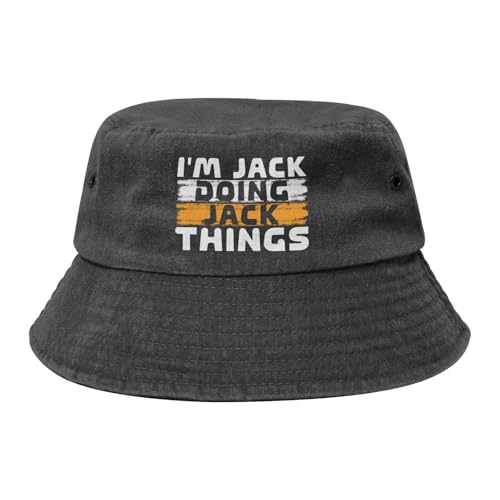 Qauirfe I'm Jack Doing Jack Things Fashion Cowboy Denim Fisherman Hat Outdoor Fishing Cap Sun