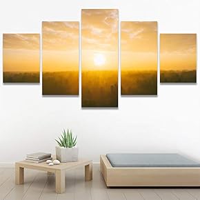 SIGNWIN 5 Panel Canvas Wall Art Setting in...