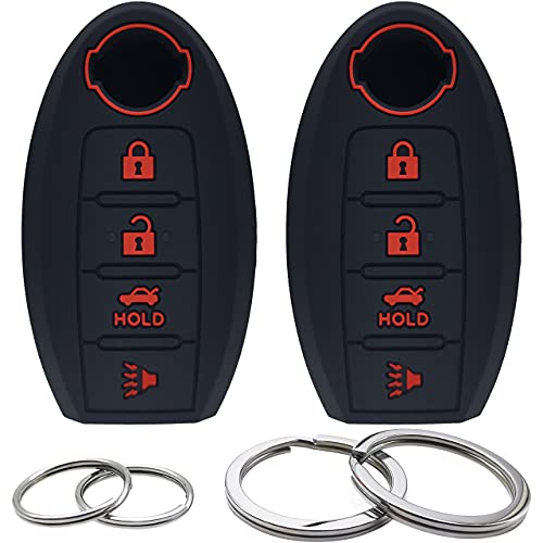 Coque silicone Nissan antichoc pour clé CWTWB1U840 - Étui de protection 4 boutons