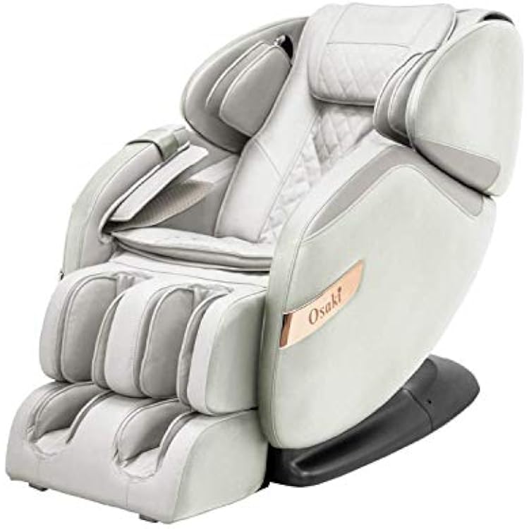 Osaki OS-Champ | Cream & Taupe | 2 Stages Zero Gravity | 18 Air Bag Full-Body Massage Chair | Lumbar Heating | Foot & Calf | 5 Auto Massage Programs | Bluetooth Speaker | Space Saving | Polypropylene