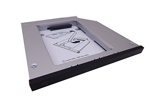 OptiBayHD  Set de montaje del segundo disco duro o la SSD en los portátiles IBM/Lenovo ThinkPad Ultrabay 12,7 mm T420, T430, T510, T520, T530, sustituye la unidad óptica de CD, DVD y BD.