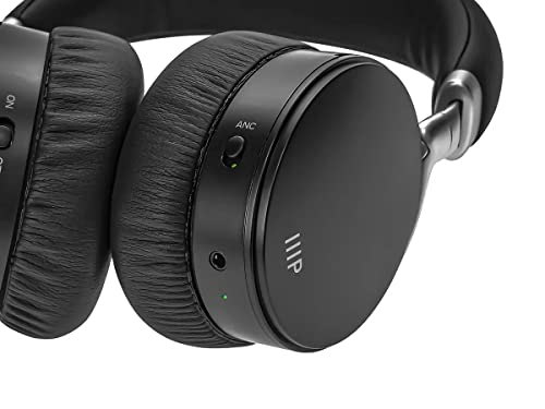 Monoprice Bluetooth Headphones With Active Noise Cancelling, 20H Playback/Talk Time, With The Aac, Sbc, Qualcomm Aptx, And Qualcomm Aptx Low Latency Audio Codecs #TOP4