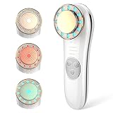 Aikertec Face Massager Electric,7 in 1 Anti-Aging High Frequency Facial Machine,Galvanic Facial Massager Machine (Gold)