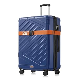 SONGMICS Hard Shell Suitcase, ABS Luggage Trolley with TSA Lock, 28 Inch