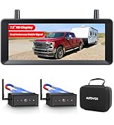 AUTO-VOX 7.2" Wireless Magnetic Backup Camera with Monitor, 1-Min Install, 1080P Dual Camera, 500...