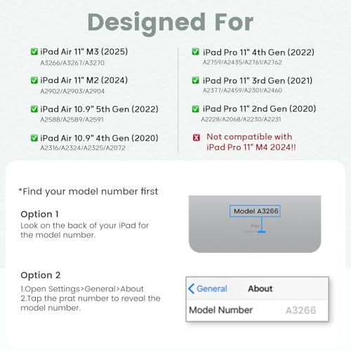 Image of Keyboard case for ipad Air 11 inch(M2 2024) /10.9 Inch Air 5th 4th Generation & iPad Pro 11 inch (1st /2nd /3rd /4th Gen)-Backlit Detachable Keyboard, Folio Cover with Upper Easily Pencil Holder-(Green)