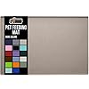 Gorilla-Grip-Silicone-Pet-Feeding-Mat-Waterproof-Easy-Clean-in-Dishwasher-Raised-Edges-to-Prevent-Spills-Dogs-and-Cats-Placement-Tray-to-Stop-Food-and-Water-Bowl-Messes-on-Floor-16x10-Beige Silicone Pet Feeding Mat