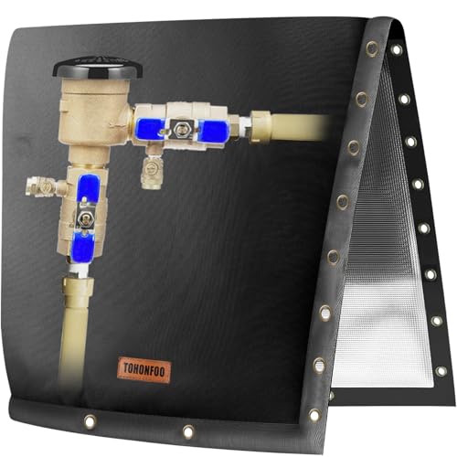 TOHONFOO 2-Way Open Backflow Preventer Pipe Cover Outside, 36"Wx36"H, Black