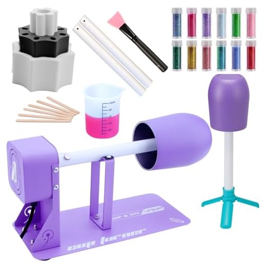 Cup Turners for tumblers Starter kit,Electric Epoxy Resin Mixer,Tumbler Spinner Turner,Glitter Powder,Epoxy Resin kit for Tumblers for Beginners with Epoxy (Rose Red)