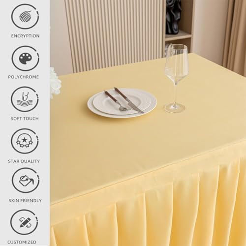 Jupes de table rectangulaires pour masquer les pieds de table
