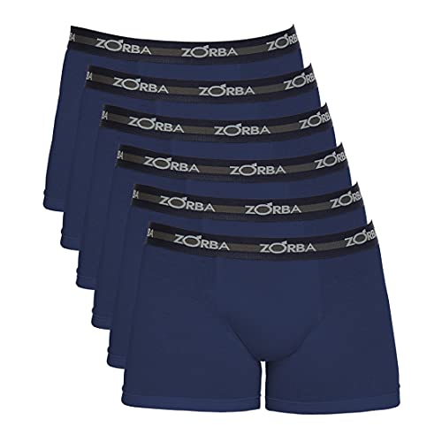Kit com 6 Cuecas Zorba Boxer Max 702 Marinho - XGG