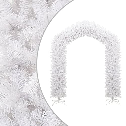 Arco de árbol de Navidad blanco 270 cm para decoración elegante de interiores y muebles de jardín 2