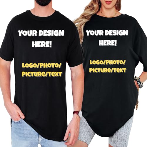 Custom 100% Cotton T-Shirt for Men & Women, Comfortable Personalized Tee, Soft Fabric, Design Your Own Text & Image - Main Image