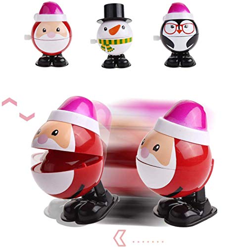O-Toys Christmas Assorted Toy 11 Pcs Wind Up Toys Funny Toy Playset Kids Walking Toy Party Favors Goody Bag Filler for Boys Girls Toddler Children