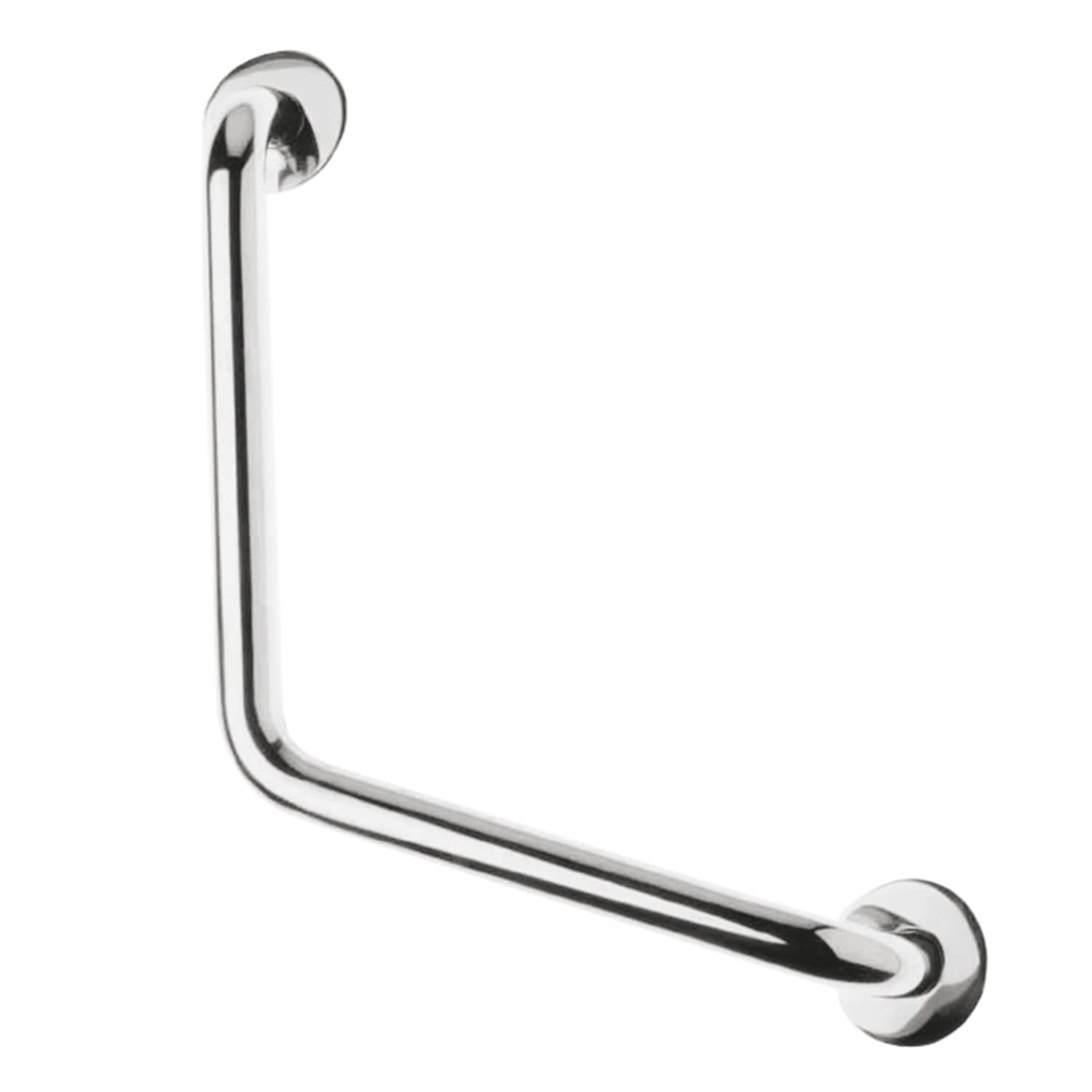 Amig - L-Shaped Handle with Rosette Mod.6 18/8 Stainless Steel, Multicoloured, diameter 25 x 450 mm