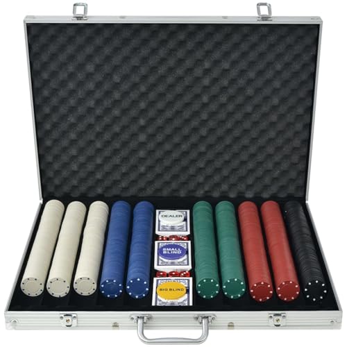 Homgoday Pokerset med 1000 chips aluminium, heminredning inomhus utomhus vardagsrum sovrum
