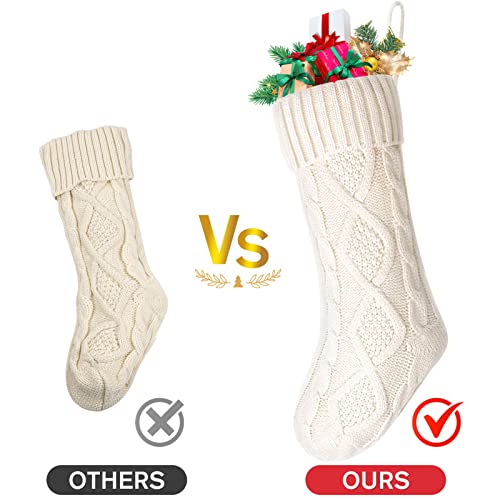 Nelyeqwo Meias de Natal grandes de 45,7 cm com etiquetas de nome 