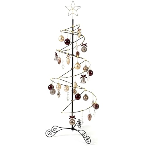 HOHIYA 3.3 FT Metal Spiral Christmas Tree Alternative Black Wrought