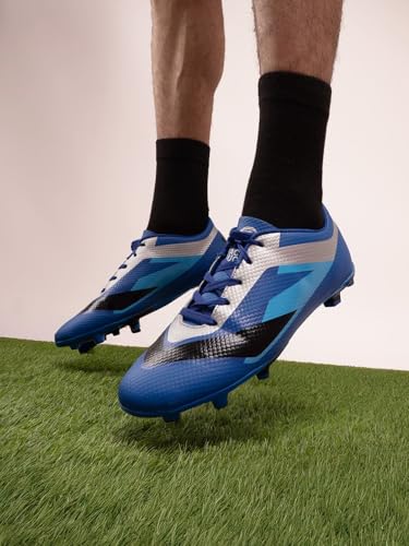 Image of Bacca Bucci Mens inchStrike X inch Firm Ground Football Shoes|Lightweight Soccer Cleats with High-Traction Studs