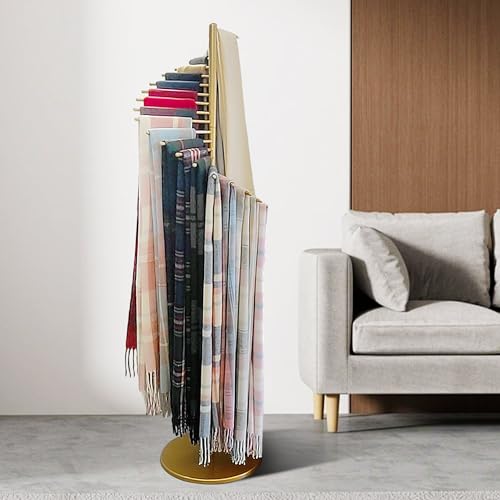 Royxen Scarf Organizer 20 Tiers, Hijab Organizer 60" Height, Purse Holder, Scarf Display for Clothing Store, Home (Gold) by Royxen - Image 6