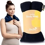 Zhu-Zhu Unscented Body Wrap Wheat Bags Microwavable - Navy Fleece Heat Therapy Hot Pack - Microwave Heat Pad Soothing Wheat Bag