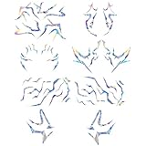 8 PCS Kpop Tatouages Éphémères Tattoos Faux Kpop Tatouage Temporaires Tatouage Maquillage Visage Pour Le Corps Auto AdhéSif Pour Halloween Maquillage Carnaval Cosplay