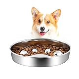 Slow Feeder Dog Bowl Basic, Premium 304 Stainless Steel, 25oz Water Capacity, Pet Cat Food Bowls for