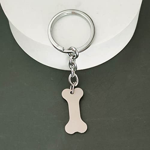 Image of M Men Style Personalised Dog Paw Print Silver Stainless Steel Keychain For Men And Women LCK061