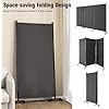 Costway 3 4 Panel Folding Room Divider Rolling Wall Privacy