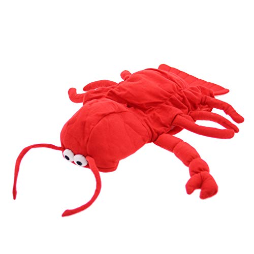 Casual Canine Lobster Paws Dog Costume, Small (fits lengths up to 12'), Red-Orange