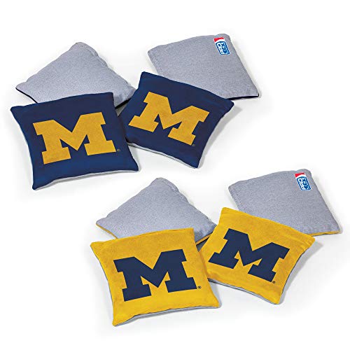 Image of NCAA College Dual Sided Bean Bags by Wild Sports, 8 Count, Premium Toss Bags for Cornhole Set - Great for Tailgates, Outdoors, Backyard