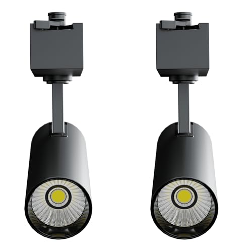 Image of Nortek Della+ 30W LED Track Light, Surface & Spot Light for Ceiling, Track Rail Included, Cylinder Focus Light for Living Room, Showroom, Gym, Modern Ceiling Lighting, Natural White Pack of 2