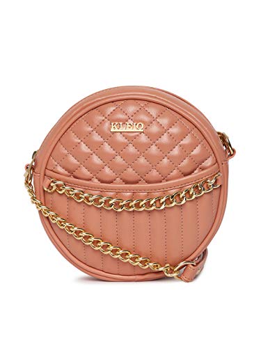 Image of KLEIO Quilted Leather Sling Bag for Girls with Polyester Lining | Spacious Crossbody Sling Bag for Women to Carry Essentials In Travel, Parties & College