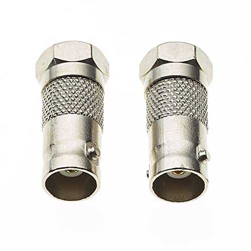 Keple F Type Plug to BNC Socket Adaptor, Pack of 2, BNC Male Plug to Female Jack Coaxial Cable Adapter - Image 3