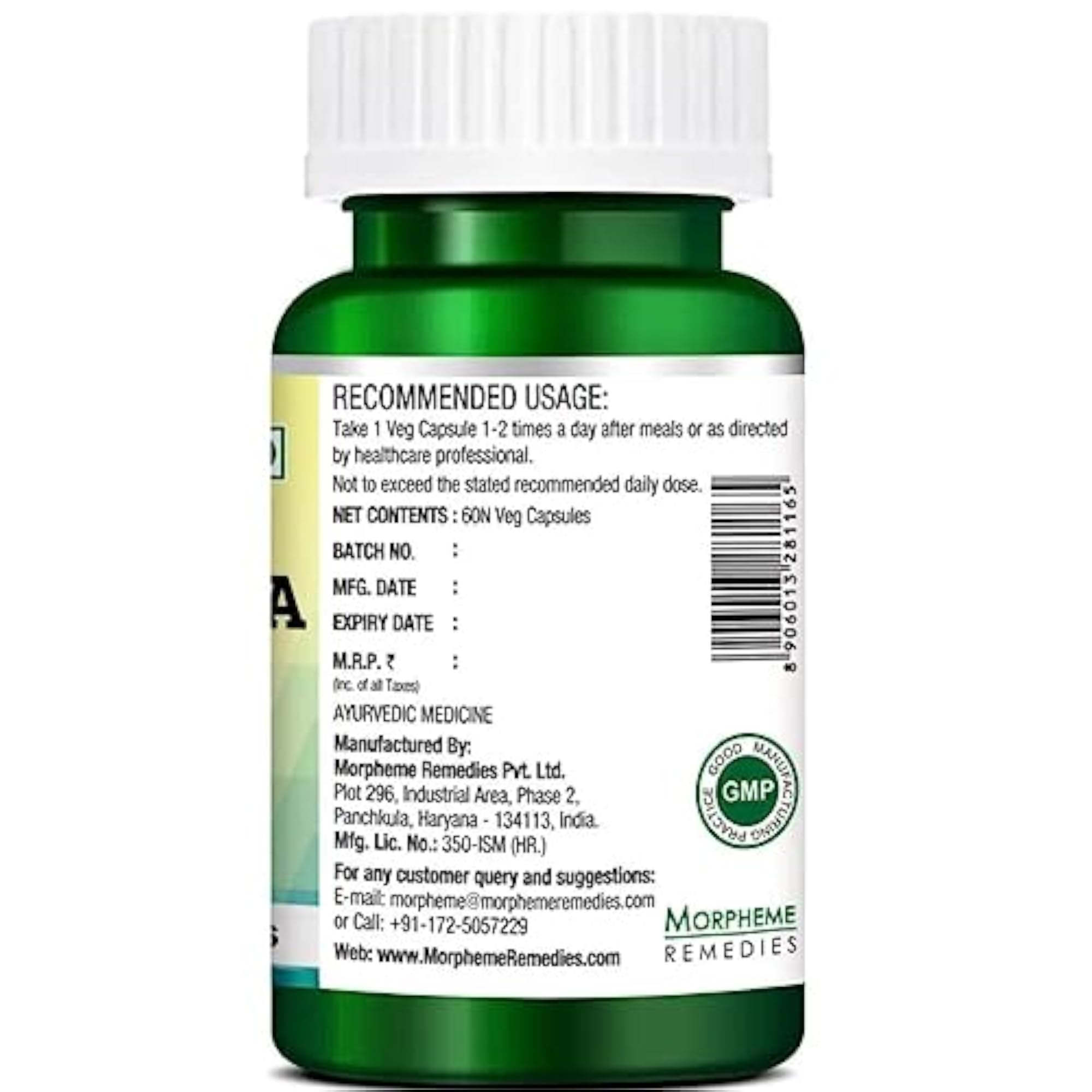 Ashwagandha (Withania somnifera) 500mg Extract 60 Veg Caps - 6 Bottles
