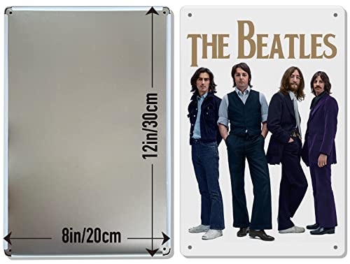 The Beatles Wall Decor - The Beatles Metal Tin Signs,Beatles Retro Art Wall Poster,Beatles Themed Birthday Party Decorations12X8 Inch #TOP1