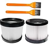 DCV501HB DCV5011H Filters for DEWALT 20V Cordless, 2PCS Washable Vacuum HEPA Filter with Clean Brush