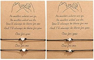 FUTIMELY Pinky Promise Bracelet for Couples Her Him,Forever Best Friend Bracelet for 4