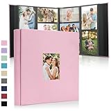 DazSpirit Large Photo Album 6x4 in, 1000 Slip-In Pockets, Linen Fabric Hard Cover Photo Book with Customisable Front Window for Family, Wedding, Travel & Baby Memories - Image 1