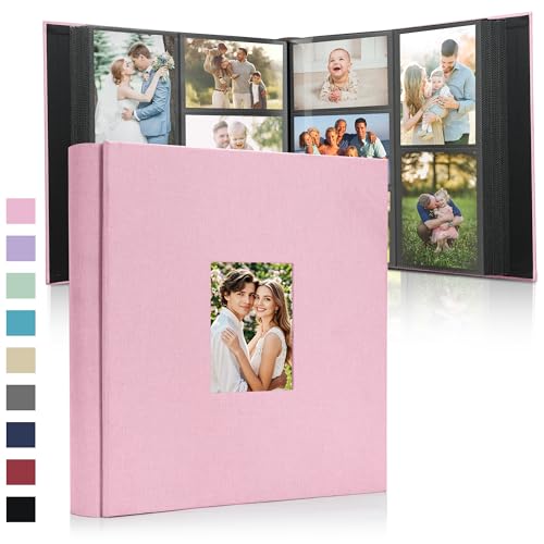 DazSpirit Grande Album Fotografico da Inserire 10x15 cm con 1000 Tasche, Libro Fotografico in Lino da Inserire, Finestra Frontale Personalizzabile, Ideale per Famiglia, Matrimonio, Viaggi e Ricordi