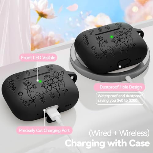 Image of for AirPods Pro 3 Case, Soft Silicone Airpod Pro Case Cover with Keychain & Cleaning Kit Compatible with AirPods Pro 3rd Generation 2025 for Women Girly, Anti-Scratch