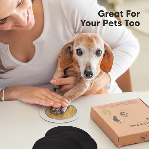 image for KeaBabies 2-Pack Round Inkless Baby Hand and Footprint Kit - Mess Free