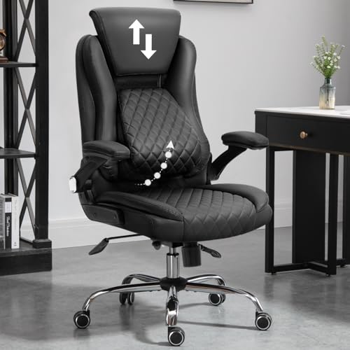 YAMASORO Cadeira de Escritorio Presidente Premium Cadeira de Escritório de Cabeça Ajustável e Ângulo