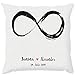 Produktbild EZYshirt® Endless Love Hochzeitsgeschenk mit Namen und Datum | Valentinstag unendliche Liebe Kissen | Pärchen & Partner Kissen