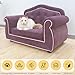 RUYICZB Dog Sofas and Chairs for Small Pet, Pet Sofa Bed with Wooden Frame and Soft Fabric, Upholstered Dog Bed, Cat Sofa Chair for Small Indoor Cats Animal Using