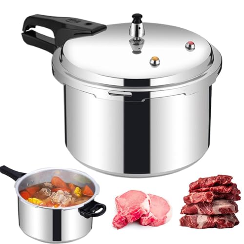 Olla a presión de acero inoxidable de 3 litros, olla a presión de inducción pequeña para cocinar a diario, aleación de aluminio Panela de Pressao con bloqueo de seguridad para sopa, arroz, guiso (5 L)
