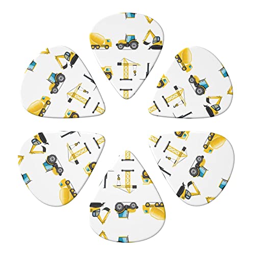 Cartoon Heavy Machinery Truck Lot de 6 médiators pour guitare acoustique, guitare électrique, basse, ukulélé – fin… - Les Beatles, Paul McCartney, John Lennon, RIngo Starr, George Harrison Cartoon Heavy Machinery Truck Lot de 6 médiators pour guitare acoustique, guitare électrique, basse, ukulélé – fin… – Image 5