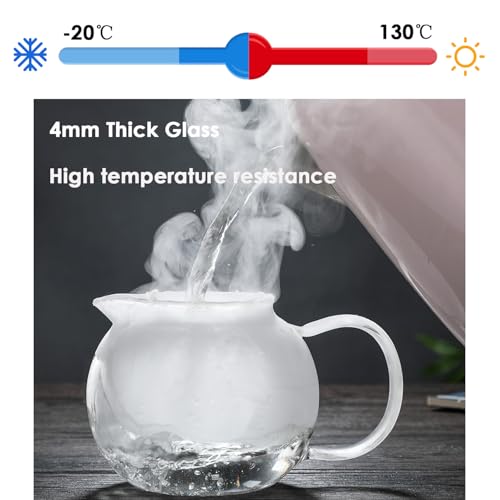 TMOST Glass Teapot with Removable Infuser 1300ml/43oz Glass Tea Kettle Teapot blooming Loose Leaf Tea pot Tea Maker Stovetop Safe (43.0, Fluid Ounces) by TMOST - Used condition - Image 6