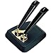 Platinum Desk Pen Stand - Double Pen - Black Red